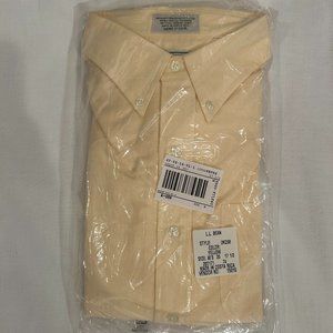 LL Bean Yellow button down - 17.5